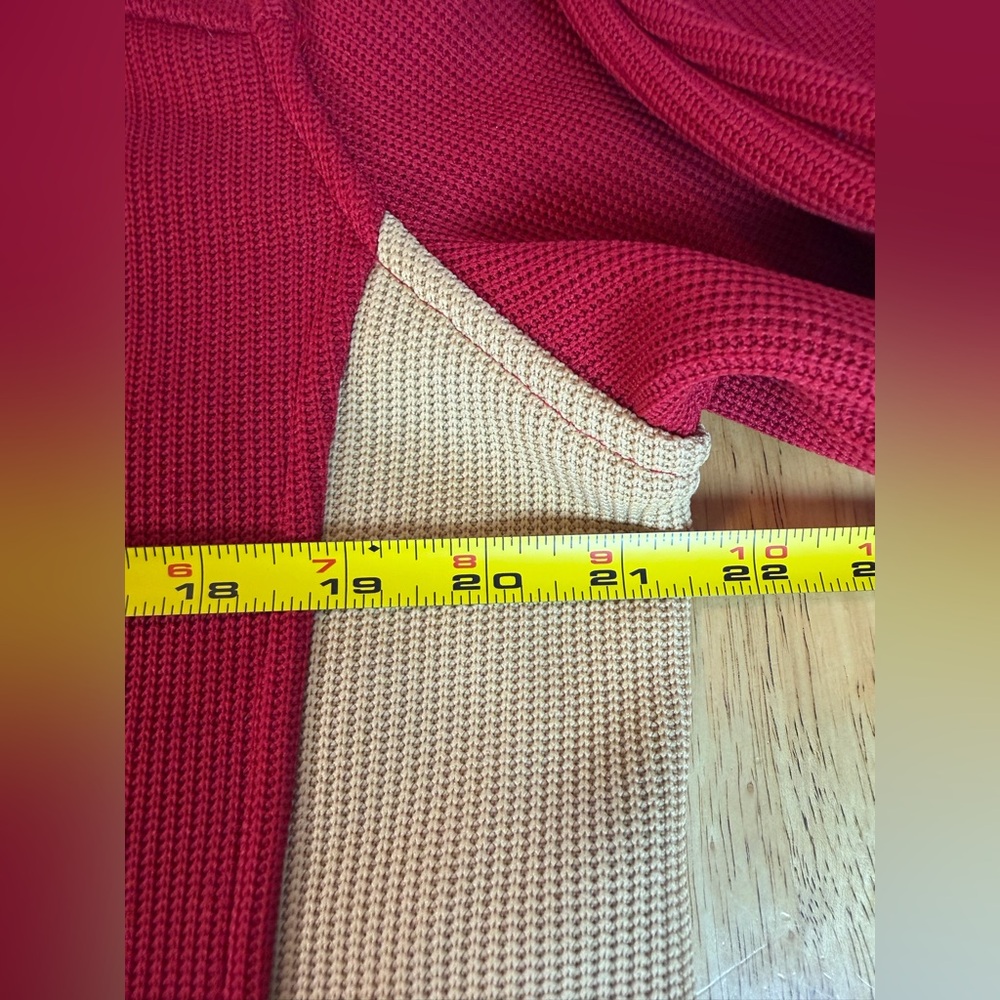 San Francisco 49ers NFL Thermal Zip Jacket Medium Red Gold Waffle Knit *Rare - Picture 8 of 10
